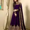 FC TL 1701 Violet Color Georgette Cording Embroidery Sharara Suit Wedding, Party, Festive Expected Delivery 4-6 Working Days  @1749/- | Jump Suits, Casual Suits, Creative suits, Designer Suits, Palazzo Suits, Party Wear Suits, Patiala Suits, Salwar suit, Straight Suits