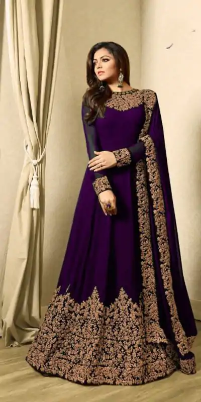 FC TL 1701 Violet Color Georgette Cording Embroidery Sharara Suit Wedding, Party, Festive Expected Delivery 4-6 Working Days  @1749/- | Jump Suits, Casual Suits, Creative suits, Designer Suits, Palazzo Suits, Party Wear Suits, Patiala Suits, Salwar suit, Straight Suits