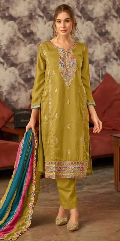 FC Pakistani 1086 Mustard Color Vichitra Embroidery Codding Sequence Salwar Suit Wedding, Party, Festive events, Expected Delivery  4-6 Working Days @2399 | Casual Suits, Creative suits, Designer Suits, Palazzo Suits, Party Wear Suits, Patiala Suits, Salwar suit, Straight Suits