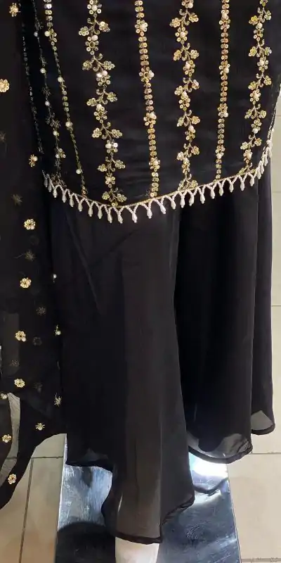 SRK 5121 Black Color Georgette Heavy Sequence Embroidery Salwar Suit Wedding, Party, Festive, Events Expected Delivery 4-6 Working Days @ 1899/- | Jump Suits, Casual Suits, Creative suits, Designer Suits, Palazzo Suits, Party Wear Suits, Patiala Suits, Salwar suit, Straight Suits