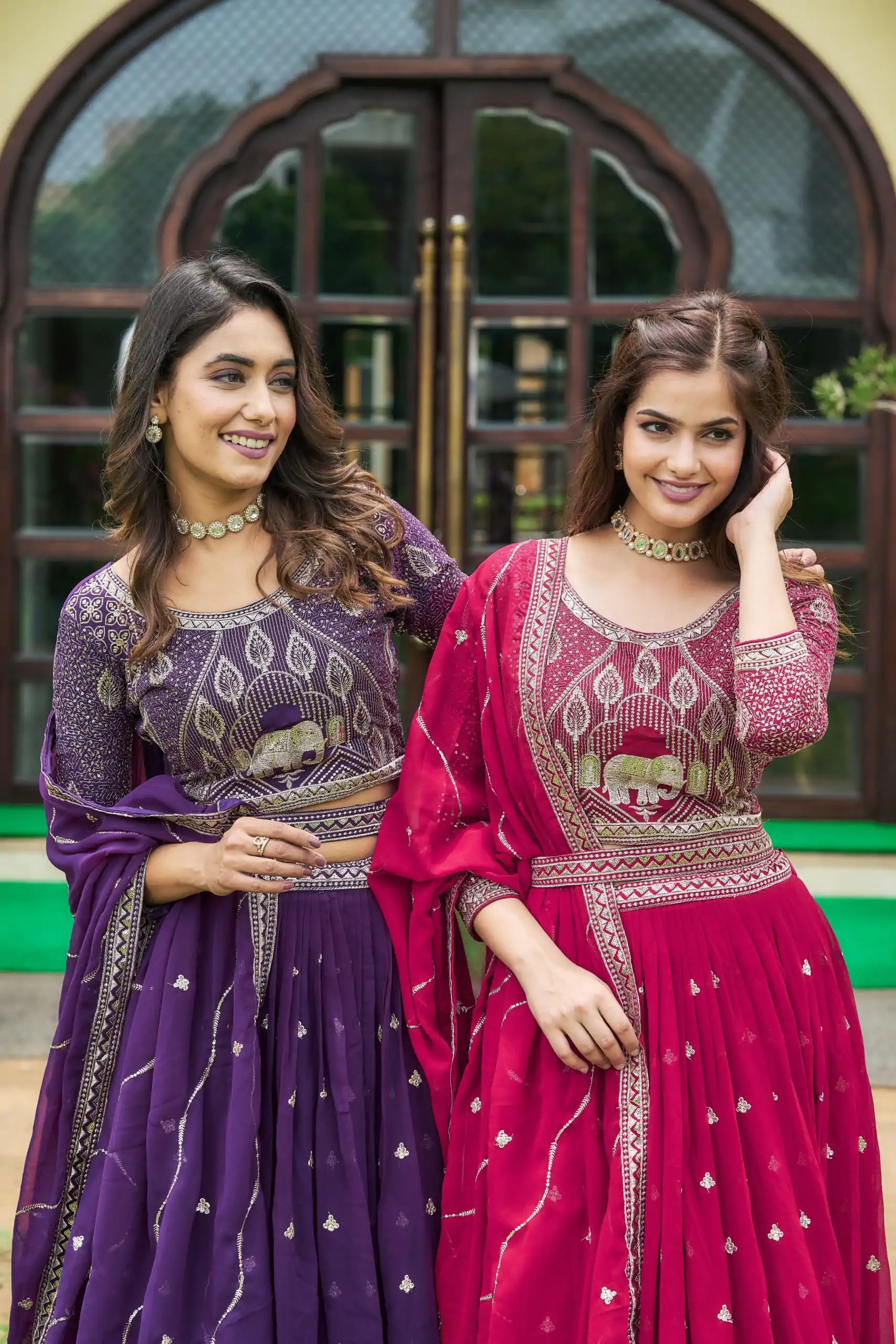 Ram 023 Rani Color Sequence Georgette Embroidery Lehenga Choli Casual, Wedding, Festive, Events Expected Delivery 4-6 Working Days @3049/- | Bollywood Lehenga, Creative Lehenga, Designer Lehenga, Embroidered Lehenga, Lehenga, Party Wear Lehenga