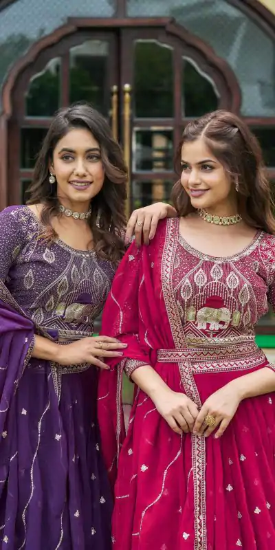 Ram 023 Rani Color Sequence Georgette Embroidery Lehenga Choli Casual, Wedding, Festive, Events Expected Delivery 4-6 Working Days @3049/- | Bollywood Lehenga, Creative Lehenga, Designer Lehenga, Embroidered Lehenga, Lehenga, Party Wear Lehenga