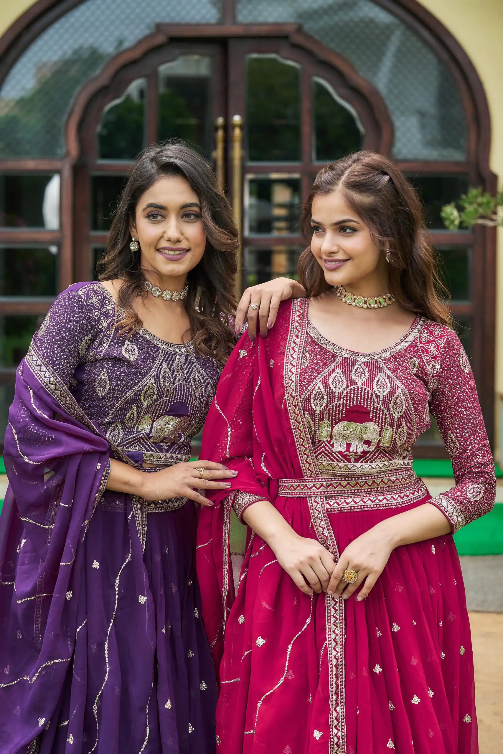 Ram 023 Rani Color Sequence Georgette Embroidery Lehenga Choli Casual, Wedding, Festive, Events Expected Delivery 4-6 Working Days @3049/- | Bollywood Lehenga, Creative Lehenga, Designer Lehenga, Embroidered Lehenga, Lehenga, Party Wear Lehenga
