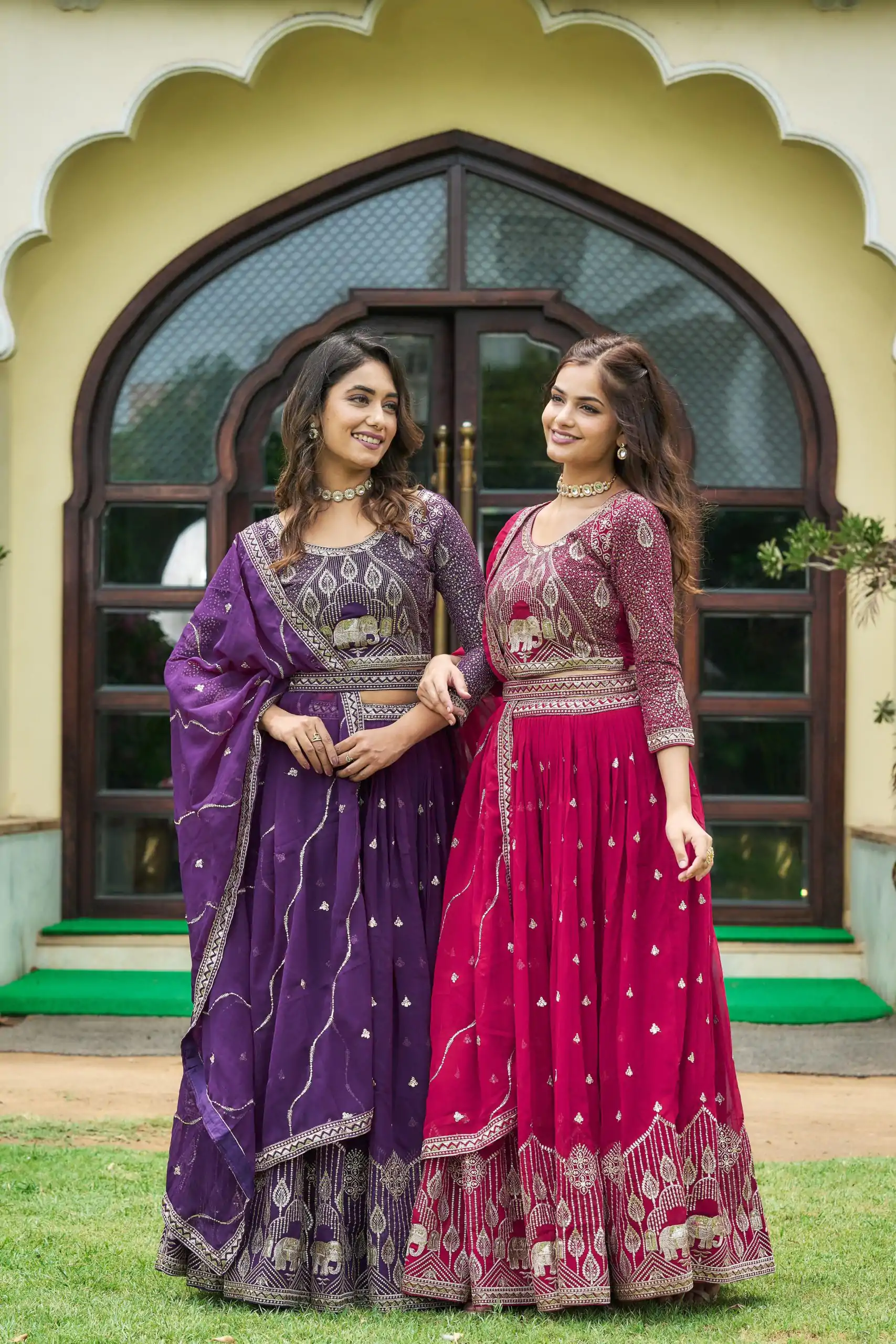 Ram 023 Rani Color Sequence Georgette Embroidery Lehenga Choli Casual, Wedding, Festive, Events Expected Delivery 4-6 Working Days @3049/- | Bollywood Lehenga, Creative Lehenga, Designer Lehenga, Embroidered Lehenga, Lehenga, Party Wear Lehenga