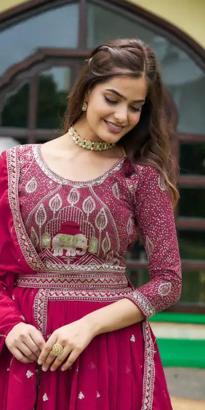 Ram 023 Rani Color Sequence Georgette Embroidery Lehenga Choli Casual, Wedding, Festive, Events Expected Delivery 4-6 Working Days @3049/- | Bollywood Lehenga, Creative Lehenga, Designer Lehenga, Embroidered Lehenga, Lehenga, Party Wear Lehenga