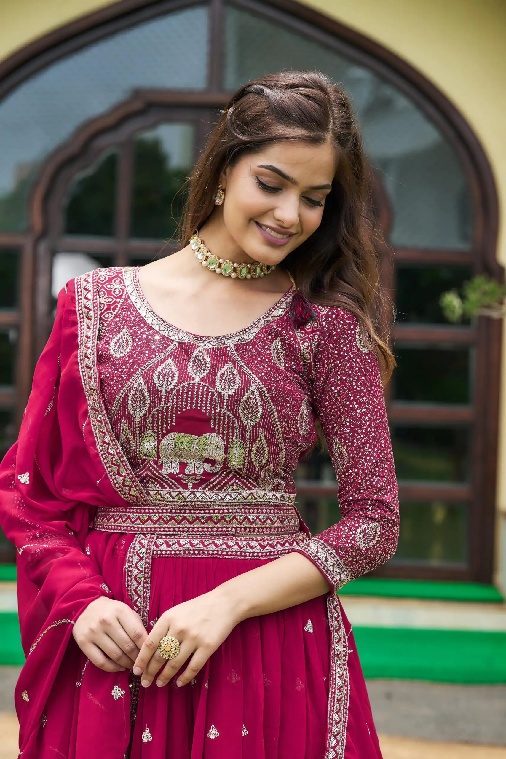 Ram 023 Rani Color Sequence Georgette Embroidery Lehenga Choli Casual, Wedding, Festive, Events Expected Delivery 4-6 Working Days @3049/- | Bollywood Lehenga, Creative Lehenga, Designer Lehenga, Embroidered Lehenga, Lehenga, Party Wear Lehenga