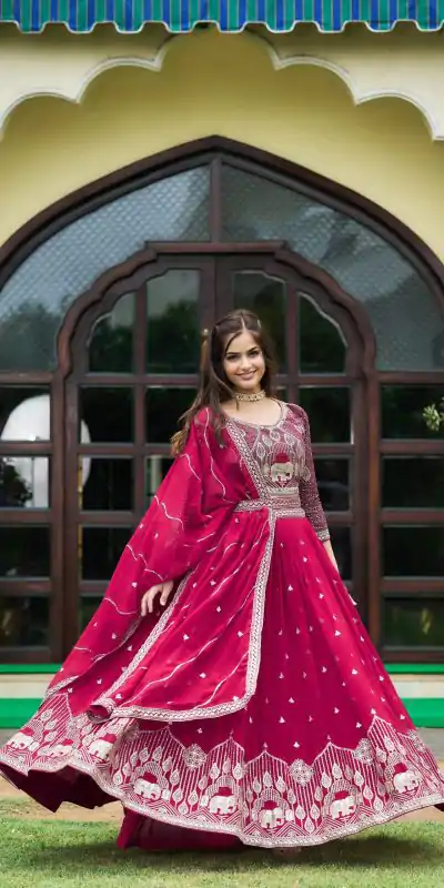 Ram 023 Rani Color Sequence Georgette Embroidery Lehenga Choli Casual, Wedding, Festive, Events Expected Delivery 4-6 Working Days @3049/- | Bollywood Lehenga, Creative Lehenga, Designer Lehenga, Embroidered Lehenga, Lehenga, Party Wear Lehenga