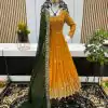 SR 1584 Yellow Color Georgette Embroidery Sequence Gown Casual, Wedding, Party, Festive, Events Etc. Expected Delivery 4-6 Working Days @2199/- | Bollywood Gowns, Creative Gowns, Designer Gowns, Embroidered Gowns, Gowns, Party Wear Gowns