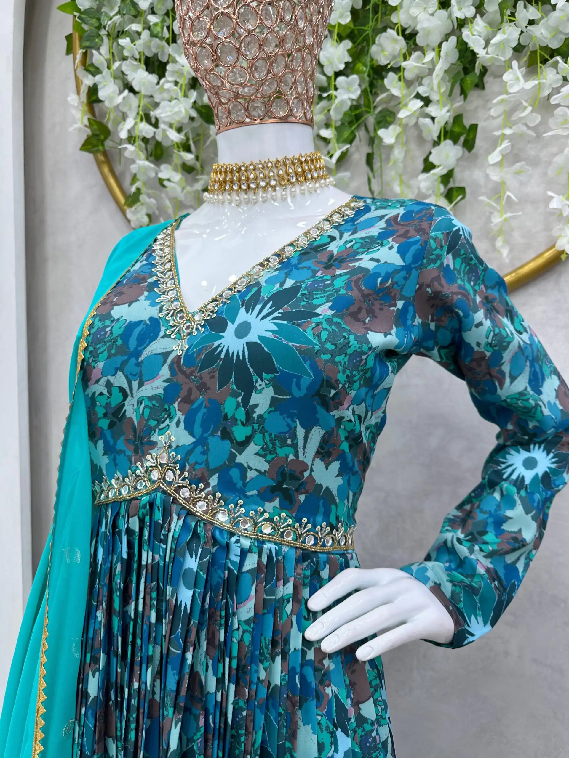 RTC 5649 Blue Color Maslin Silk Digital Printed Salwar Suit Wedding, Party, Festive, Events Etc. Expected Delivery 4-6 Working Days @2049/- | Jump Suits, Casual Suits, Creative suits, Designer Suits, Palazzo Suits, Party Wear Suits, Patiala Suits, Salwar suit, Straight Suits