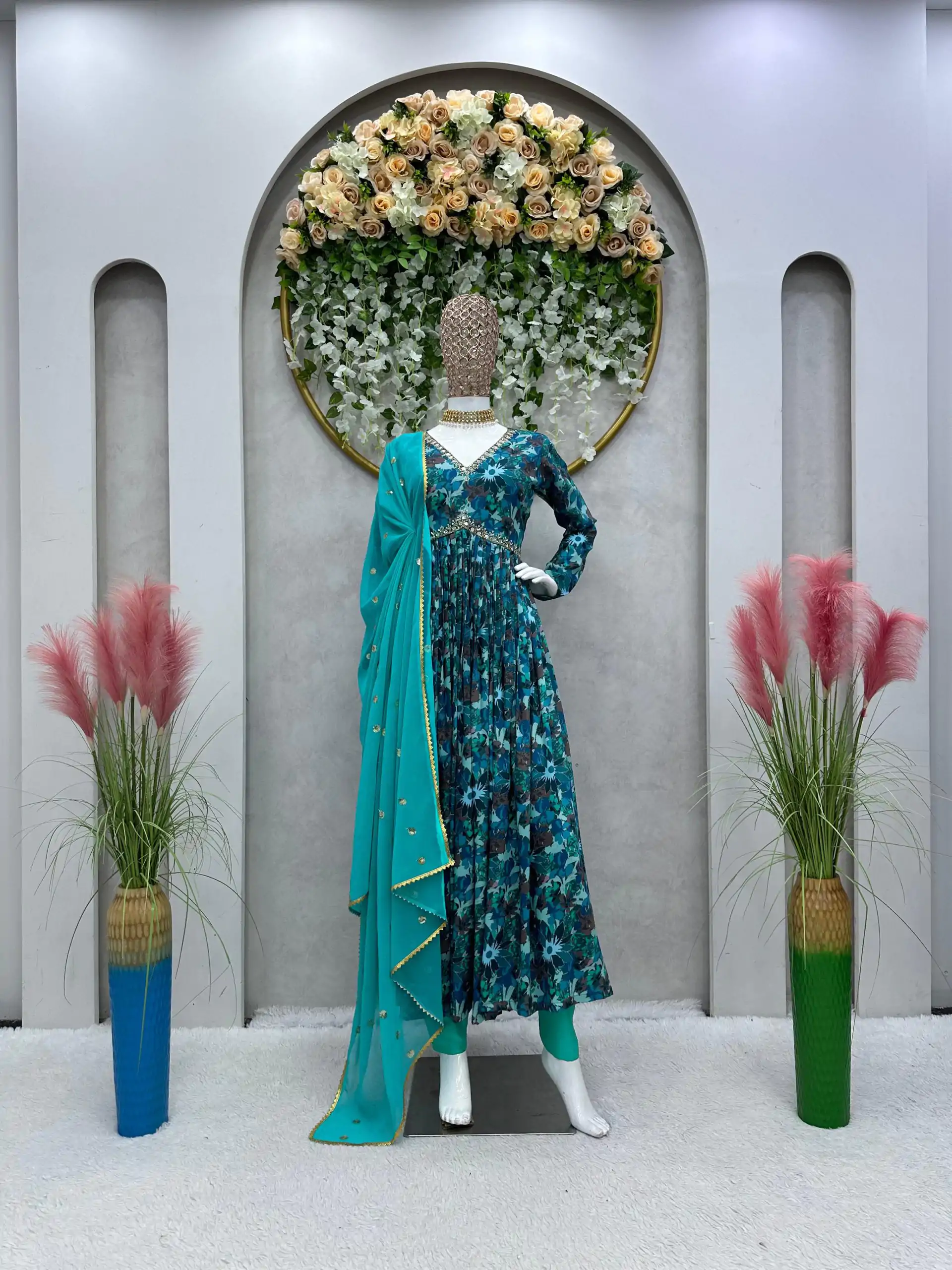 RTC 5649 Blue Color Maslin Silk Digital Printed Salwar Suit Wedding, Party, Festive, Events Etc. Expected Delivery 4-6 Working Days @2049/- | Jump Suits, Casual Suits, Creative suits, Designer Suits, Palazzo Suits, Party Wear Suits, Patiala Suits, Salwar suit, Straight Suits