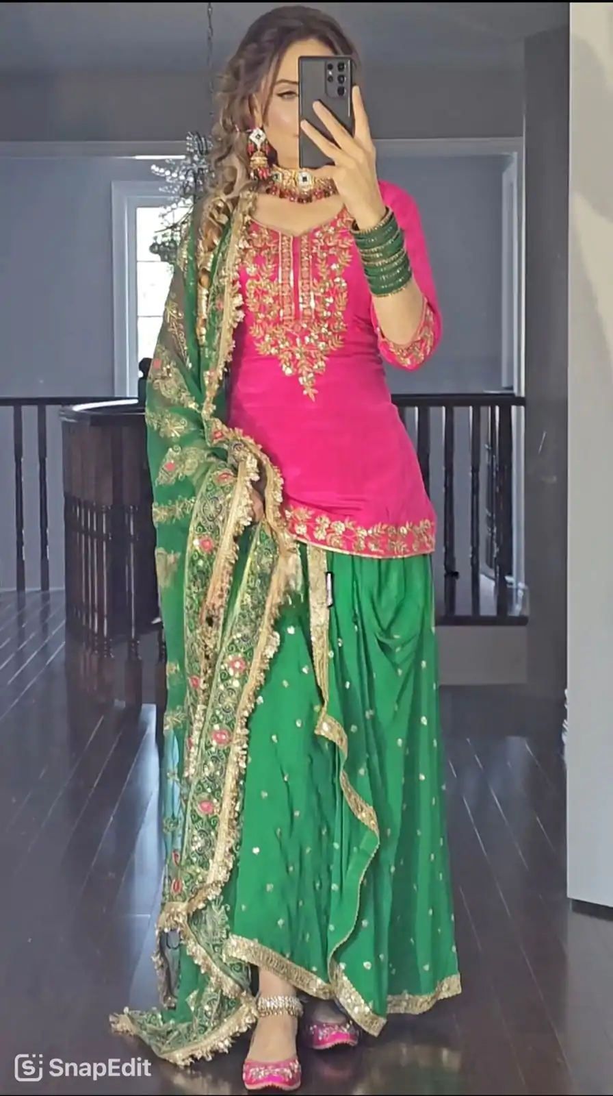 NF 1226 Pink & Green Color Georgette Embroidery Salwar Suit Casual, Wedding, Party, Festive, Events . Expected Delivery 4-6 Working Days @2199 | Casual Suits, Creative suits, Designer Suits, Palazzo Suits, Party Wear Suits, Patiala Suits, Salwar suit, Straight Suits