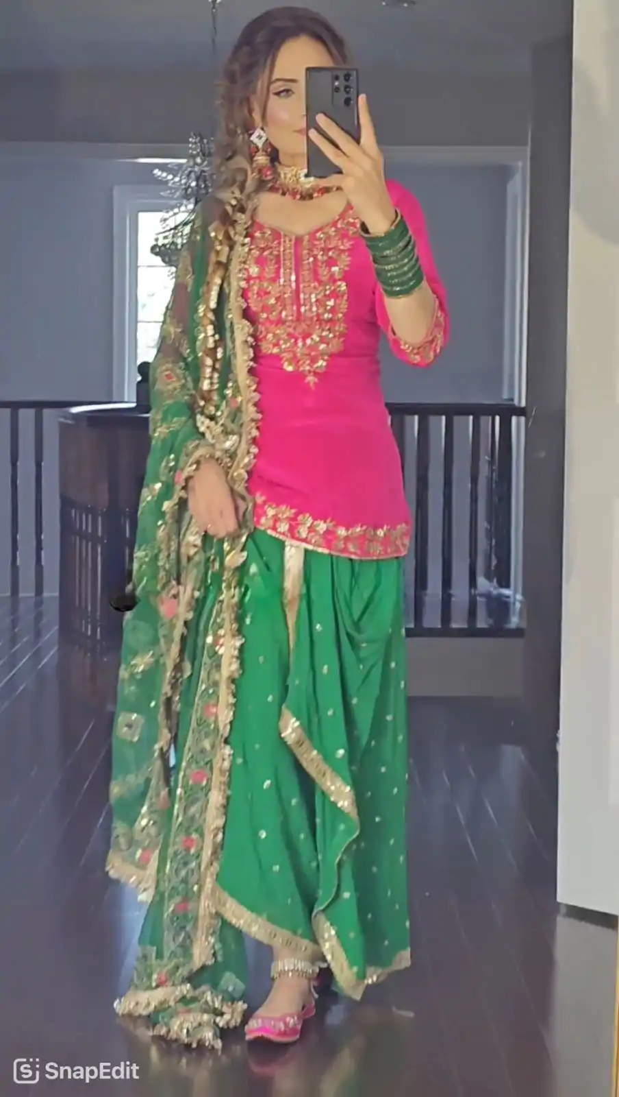 NF 1226 Pink & Green Color Georgette Embroidery Salwar Suit Casual, Wedding, Party, Festive, Events . Expected Delivery 4-6 Working Days @2199 | Casual Suits, Creative suits, Designer Suits, Palazzo Suits, Party Wear Suits, Patiala Suits, Salwar suit, Straight Suits