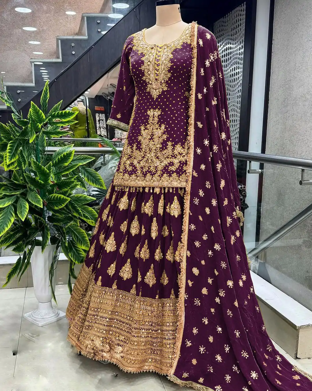 NSR 806 Wine Color Pure Chinnon Silk Embroidery Lehenga Choli Casual, Party Festive, Events Etc. Expected Delivery 4-6 Working Days @2199/- | Bollywood Lehenga, Creative Lehenga, Designer Lehenga, Embroidered Lehenga, Lehenga, Party Wear Lehenga, Straight Suits
