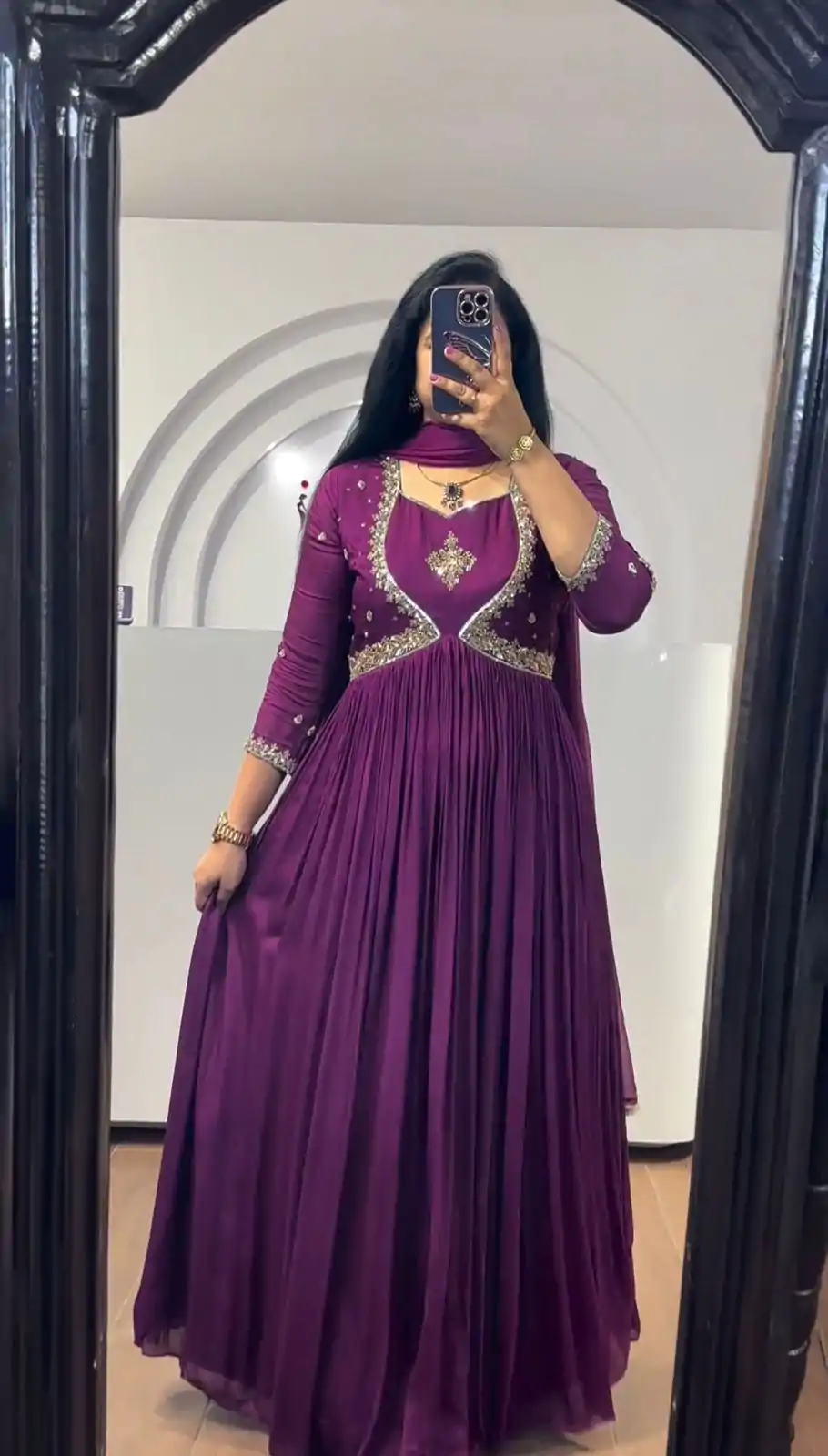 RTC 5726 Purple Color Chinon Silk Thread Sequence Anarkali Suit Casual, Wedding, Party, Festive, Events. Expected Delivery 4-6 Working Days @1979/- | Anarkali Suits, Bollywood Anarkali, Creative-Anarkali, Designer Anarkali, Embroidered Anarkali, Party Wear Anarkali