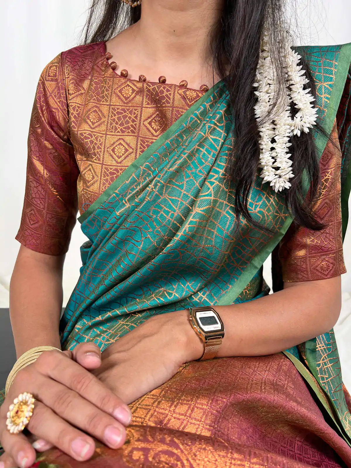 YNF 7415 Teal Color Kanchi Weaves Zari Weaving Work Saree Casual Party Wear, Wedding, Events Etc. Expected Delivery 4-6 Working Days @1749 | Bollywood Sarees, Creative Sarees, Designer Sarees, Embroidered Sarees, Ethnic Saree, Modern Digital sarees, Party Wear Sarees, Sarees