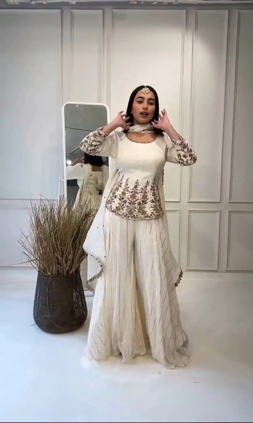 NSR 789 White Color Heavy Georgette Embroidery Salwar Suit Casual, Party Festive, Events Etc. Expected Delivery 4-6 Working Days @2099/ | Jump Suits, Casual Suits, Creative suits, Designer Suits, Palazzo Suits, Party Wear Suits, Patiala Suits, Salwar suit, Straight Suits