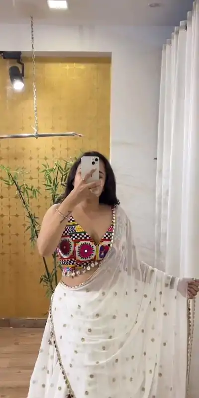 PC N04 White Color Georgette Heavy Gamathi Work Lehenga Choli Casual, Party Wear, Events, Festivals Wear Expected Delivery 4-6 Working Days @2629/- | Bollywood Lehenga, Creative Lehenga, Designer Lehenga, Embroidered Lehenga, Lehenga, Party Wear Lehenga