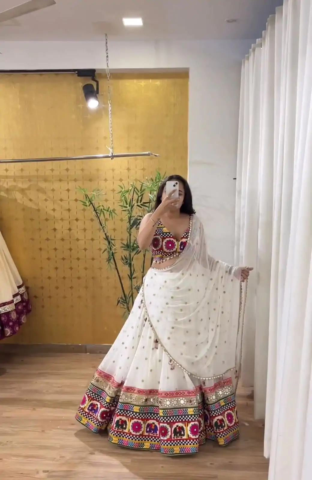 PC N04 White Color Georgette Heavy Gamathi Work Lehenga Choli Casual, Party Wear, Events, Festivals Wear Expected Delivery 4-6 Working Days @2629/- | Bollywood Lehenga, Creative Lehenga, Designer Lehenga, Embroidered Lehenga, Lehenga, Party Wear Lehenga