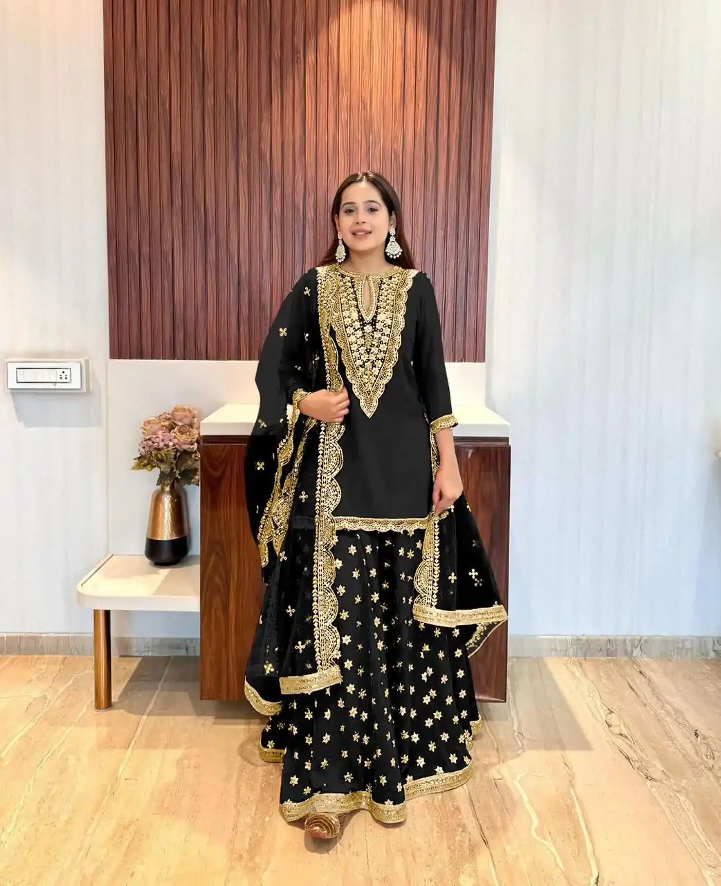 NSR 784 Black Color Georgette Embroidery Sequence Mirror Hand Work Salwar Suit Casual, Party Festive, Events Etc. Expected Delivery 4-6 Working Days @2050/ | Jump Suits, Casual Suits, Creative suits, Designer Suits, Palazzo Suits, Party Wear Suits, Patiala Suits, Salwar suit, Straight Suits