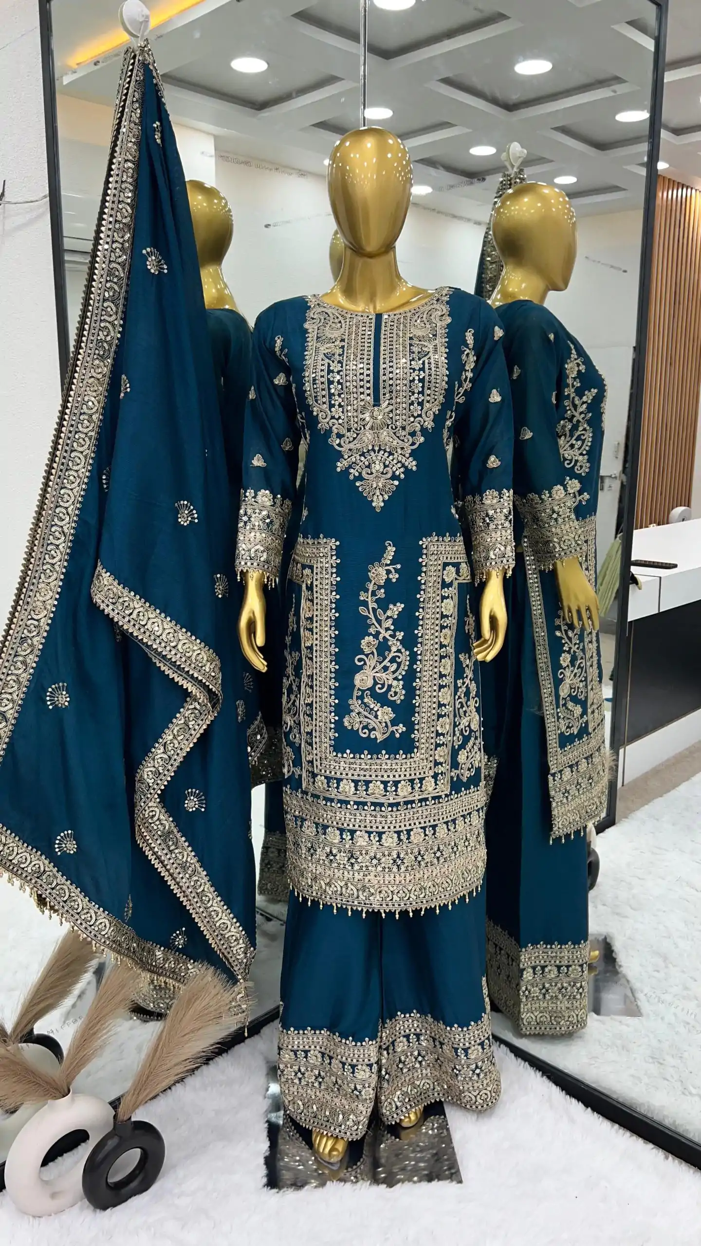SRK 5146 Royal Blue Color Pure Chinnon Silk Embroidery Coding Dori Salwar Suit Wedding, Party, Festive, Events Expected Delivery 4-6 Working Days @ 2199/- | Jump Suits, Casual Suits, Creative suits, Designer Suits, Palazzo Suits, Party Wear Suits, Patiala Suits, Salwar suit, Straight Suits