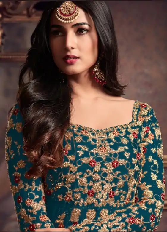 FC 5608 Peacock Blue Color Heavy Net Embroidery Sequence Salwar Suit Wedding, Party, Festive events, etc.  Expected Delivery  4-6 Working Days @3199/- | Jump Suits, Casual Suits, Creative suits, Designer Suits, Palazzo Suits, Party Wear Suits, Patiala Suits, Salwar suit, Straight Suits