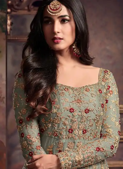 FC 5608 Pista Color Heavy Net Embroidery Sequence Salwar Suit Wedding, Party, Festive events, etc.  Expected Delivery  4-6 Working Days @3199/- | Jump Suits, Casual Suits, Creative suits, Designer Suits, Palazzo Suits, Party Wear Suits, Patiala Suits, Salwar suit, Straight Suits