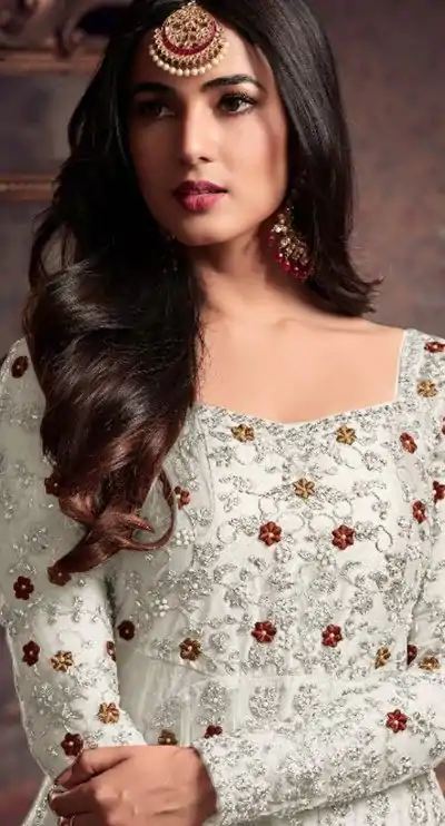FC 5608 White Color Heavy Net Embroidery Sequence Salwar Suit Wedding, Party, Festive events, etc. Expected Delivery 4-6 Working Days @3199/- | Jump Suits, Casual Suits, Creative suits, Designer Suits, Palazzo Suits, Party Wear Suits, Patiala Suits, Salwar suit, Straight Suits
