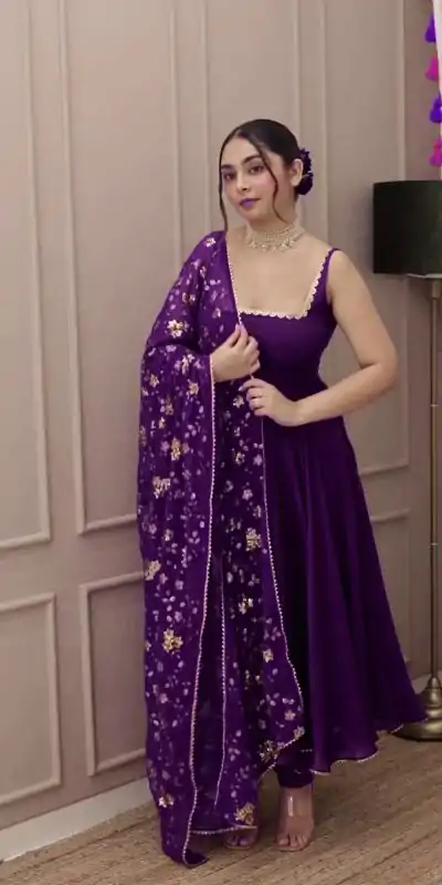 SRK 5128 Violet Color Heavy Faux Georgette With Fully Flair Salwar Suit Wedding, Party, Festive, Events Expected Delivery 4-6 Working Days @ 1899/- | Jump Suits, Casual Suits, Creative suits, Designer Suits, Palazzo Suits, Party Wear Suits, Patiala Suits, Salwar suit, Straight Suits