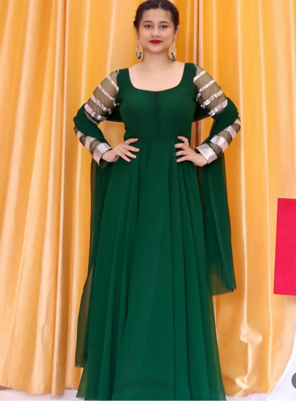 PC 381 Green color Georgette Embroidered Anarkali Suit Casual, Wedding, Party, Festive, Events . Expected Delivery  4-6 Working Days @1799/- | Anarkali Suits, Bollywood Anarkali, Creative-Anarkali, Designer Anarkali, Embroidered Anarkali, Party Wear Anarkali