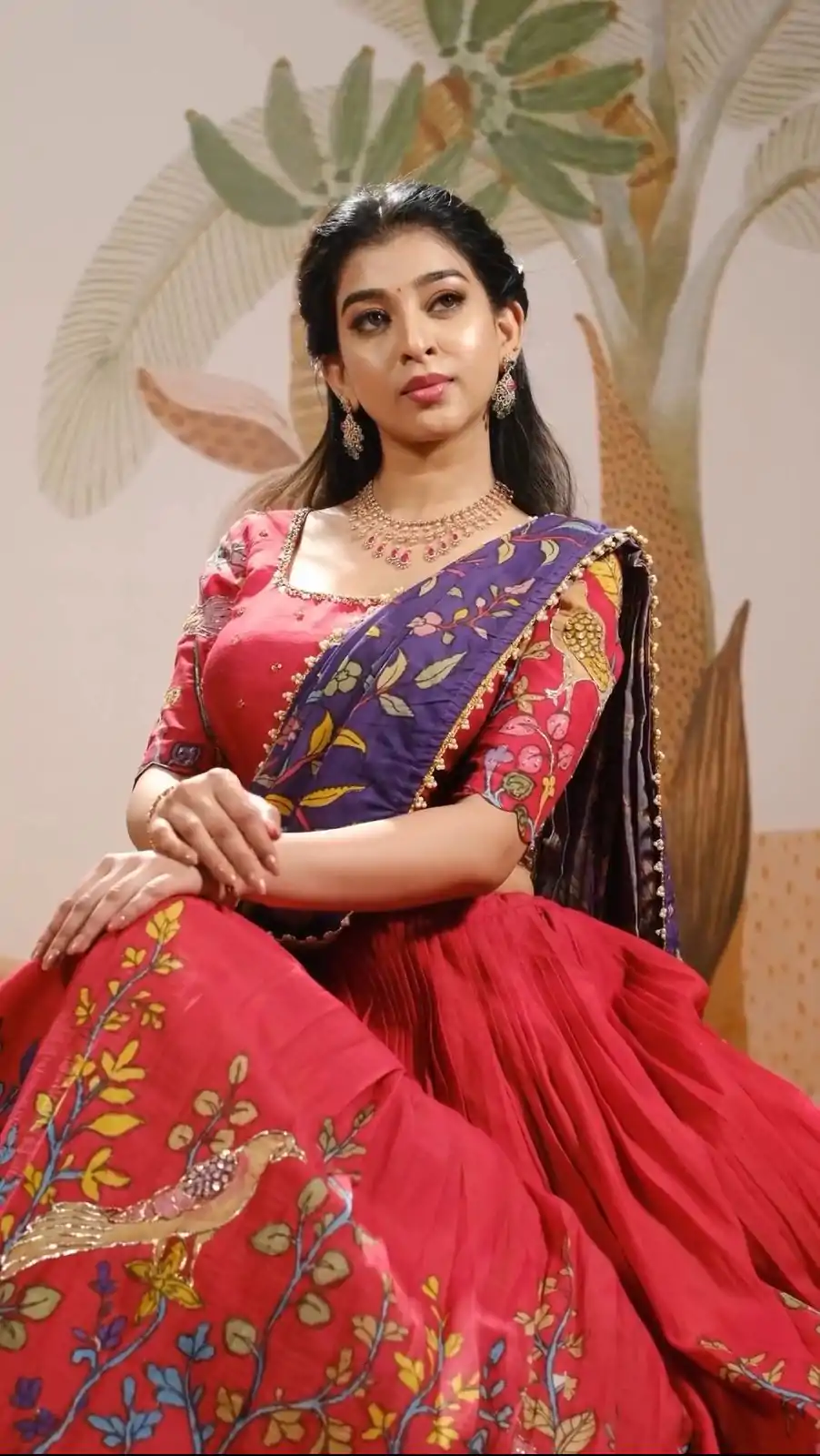 PC 376 Red Color Chant Crepe Kalamkari Printed Lehenga Choli Casual, Party Wear, Events, Festivals Wear Expected Delivery 4-6 Working Days @2099/- | Bollywood Lehenga, Creative Lehenga, Designer Lehenga, Embroidered Lehenga, Lehenga, Party Wear Lehenga