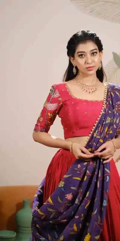 PC 376 Red Color Chant Crepe Kalamkari Printed Lehenga Choli Casual, Party Wear, Events, Festivals Wear Expected Delivery 4-6 Working Days @2099/- | Bollywood Lehenga, Creative Lehenga, Designer Lehenga, Embroidered Lehenga, Lehenga, Party Wear Lehenga