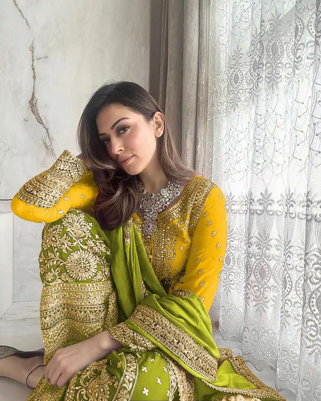 SSR 447 Yellow Color Georgette Embroidery Salwar Suit Wedding, Party, Festive, Events Expected Delivery 4-6 Working Days @ 2249/- Only | Casual Suits, Creative suits, Designer Suits, Party Wear Suits, Salwar suit, Straight Suits