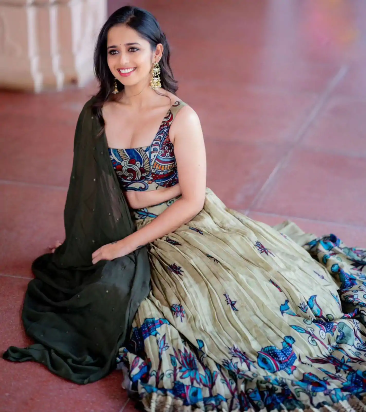 PC 291 Green Color Chant Crepe Kalamkari Printed Lehenga Choli Casual, Party Wear, Events, Festivals Wear Expected Delivery 4-6 Working Days @2049/- | Bollywood Lehenga, Creative Lehenga, Designer Lehenga, Embroidered Lehenga, Lehenga, Party Wear Lehenga