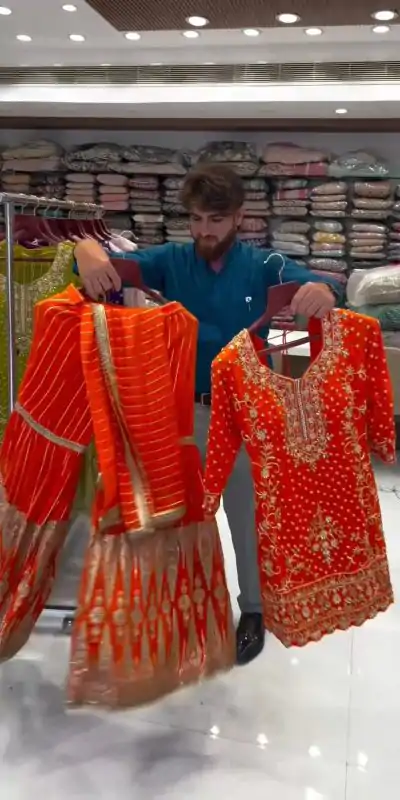 RTC 5723 Orange Color Georgette Thread Sequence Salwar Suit Wedding, Party, Festive, Events Etc. Expected Delivery 4-6 Working Days @2549/- | Jump Suits, Casual Suits, Creative suits, Designer Suits, Palazzo Suits, Party Wear Suits, Patiala Suits, Salwar suit, Straight Suits