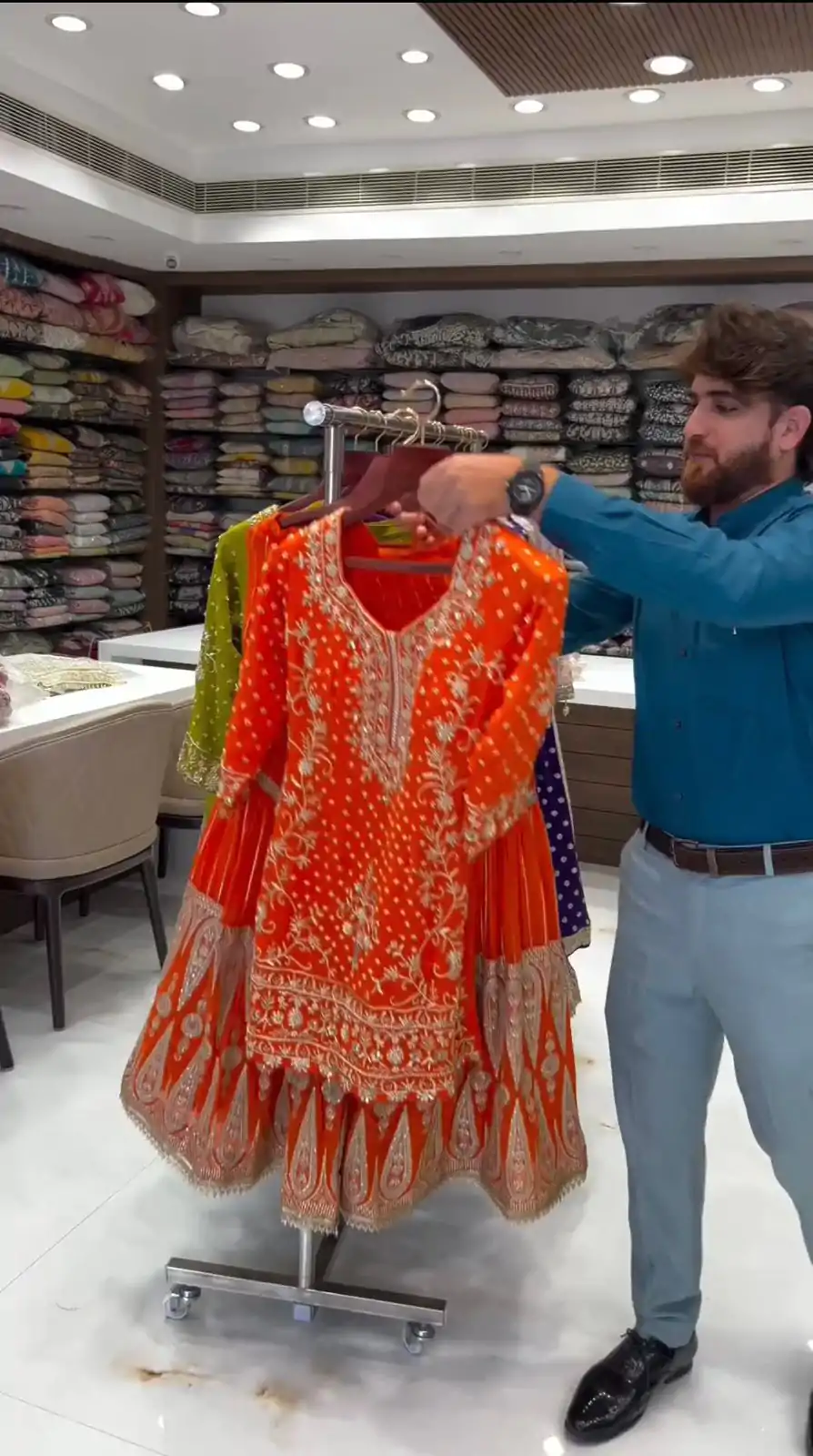 RTC 5723 Orange Color Georgette Thread Sequence Salwar Suit Wedding, Party, Festive, Events Etc. Expected Delivery 4-6 Working Days @2549/- | Jump Suits, Casual Suits, Creative suits, Designer Suits, Palazzo Suits, Party Wear Suits, Patiala Suits, Salwar suit, Straight Suits