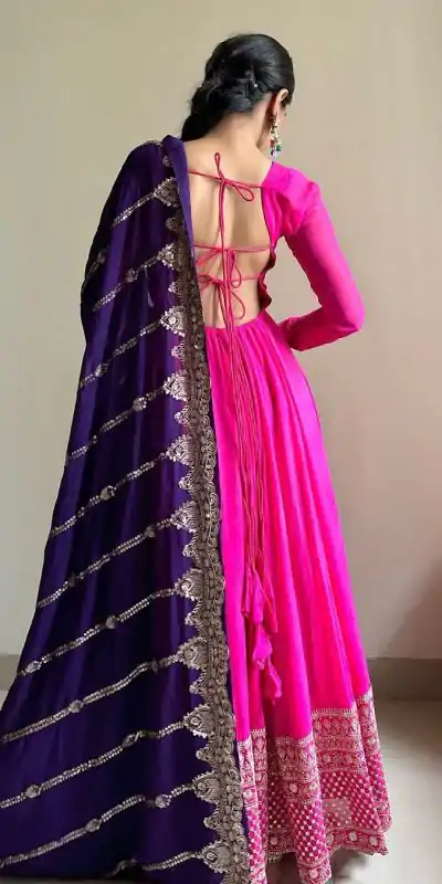 RTC 5734 Pink Color Georgette Thread Sequence Anarkali Suit Casual, Wedding, Party, Festive, Events. Expected Delivery 4-6 Working Days @2149/- | Anarkali Suits, Bollywood Anarkali, Creative-Anarkali, Designer Anarkali, Embroidered Anarkali, Party Wear Anarkali