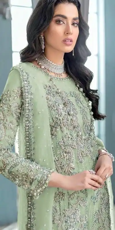 FC MARIA 1032 Light Green Color Organza Embroidery Sequence Salwar Suit Wedding, Party, Festive events, etc. Expected Delivery 4-6 Working Days @2099/- | Jump Suits, Casual Suits, Creative suits, Designer Suits, Palazzo Suits, Party Wear Suits, Patiala Suits, Salwar suit, Straight Suits