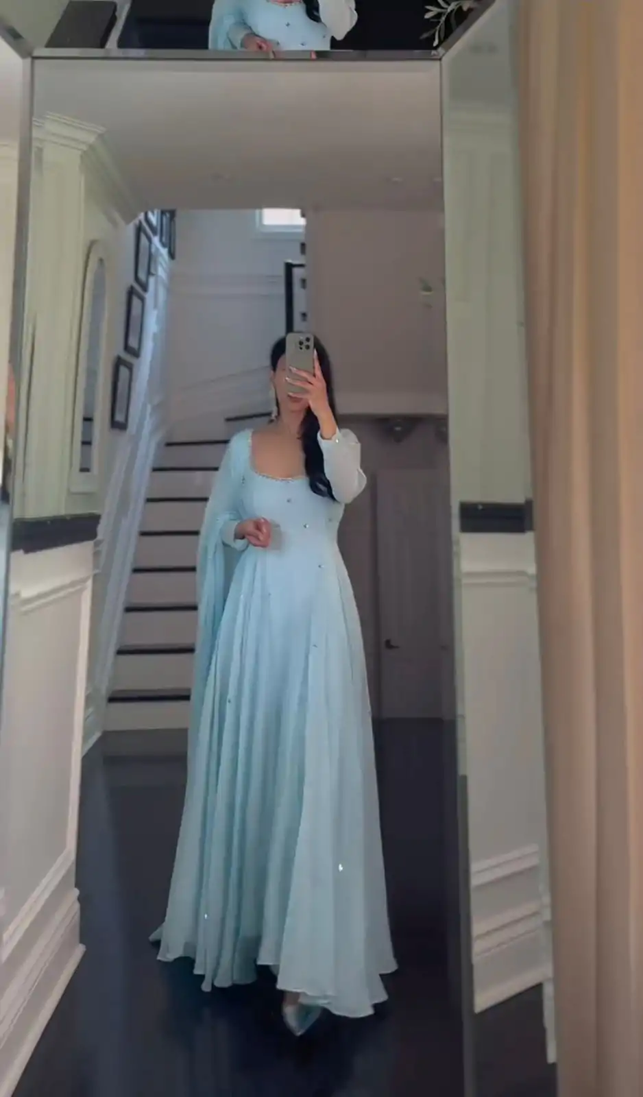 RTC 5627 (A) Sky Blue Color Foix Georgette Real Mirror Salwar Suit Wedding, Party, Festive, Events Etc. Expected Delivery 4-6 Working Days @1949/- | Jump Suits, Casual Suits, Creative suits, Designer Suits, Palazzo Suits, Party Wear Suits, Patiala Suits, Salwar suit, Straight Suits