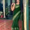 KP 3042 Green Color Soft Lichi Silk Jacquard On All Over Saree Casual, Party Wear, Wedding, Events Etc. Expected Delivery 4-6 Working Days @1349/- | Bollywood Sarees, Creative Sarees, Designer Sarees, Embroidered Sarees, Ethnic Saree, Modern Digital sarees, Party Wear Sarees, Sarees