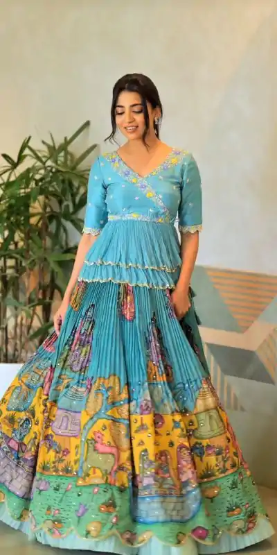 PC 373 Blue Color Chinon Embroidery Thread Work Lehenga Choli Casual, Party Wear, Events, Festivals Wear Expected Delivery 4-6 Working Days @2149/- | Bollywood Lehenga, Creative Lehenga, Designer Lehenga, Embroidered Lehenga, Lehenga, Party Wear Lehenga