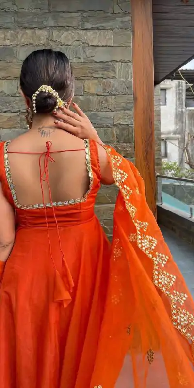 RTC 5625(A) Orange Color Georgette Coin Lace Border Salwar Suit Wedding, Party, Festive, Events Etc. Expected Delivery 4-6 Working Days @1899/- | Jump Suits, Casual Suits, Creative suits, Designer Suits, Palazzo Suits, Party Wear Suits, Patiala Suits, Salwar suit, Straight Suits