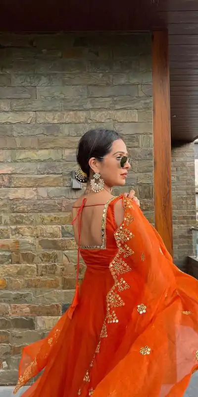 RTC 5625(A) Orange Color Georgette Coin Lace Border Salwar Suit Wedding, Party, Festive, Events Etc. Expected Delivery 4-6 Working Days @1899/- | Jump Suits, Casual Suits, Creative suits, Designer Suits, Palazzo Suits, Party Wear Suits, Patiala Suits, Salwar suit, Straight Suits