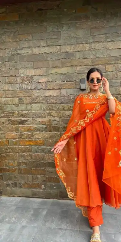 RTC 5625(A) Orange Color Georgette Coin Lace Border Salwar Suit Wedding, Party, Festive, Events Etc. Expected Delivery 4-6 Working Days @1899/- | Jump Suits, Casual Suits, Creative suits, Designer Suits, Palazzo Suits, Party Wear Suits, Patiala Suits, Salwar suit, Straight Suits
