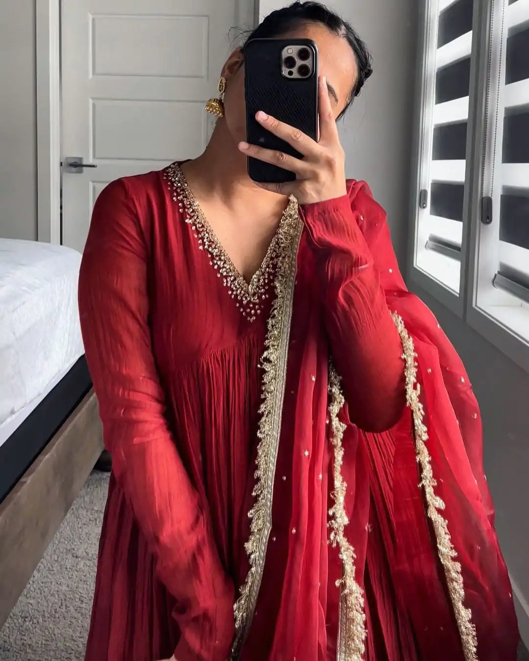 AD 152 Red Color Pure Chinon Silk Embroidery Gown Fancy Full Sleeve Wedding, Party, Festive, Events Etc. Expected Delivery  4-6 Working Days @1799/ | Designer Suits, Jump Suits, Casual Suits, Creative suits, Palazzo Suits, Party Wear Suits, Patiala Suits, Salwar suit, Straight Suits