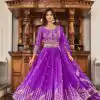Ram 027 Violet Color Georgette Multi Sequence Work Lehenga Choli Casual, Wedding, Festive, Events Expected Delivery 4-6 Working Days @3049/- | Bollywood Lehenga, Creative Lehenga, Designer Lehenga, Embroidered Lehenga, Lehenga, Party Wear Lehenga
