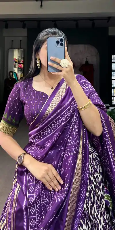 LNB 1223 Purple Color Aglow Tussar Silk Ikkat Print Foil Work Lehenga Choli Wedding, Festive, Events Expected Delivery 4-6 Working Days@2449/- Only | Bollywood Lehenga, Creative Lehenga, Designer Lehenga, Embroidered Lehenga, Lehenga, Party Wear Lehenga