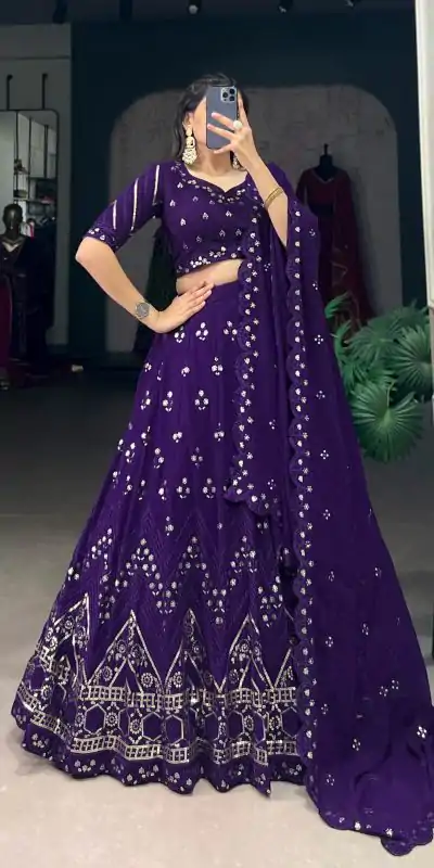 LNB 1410 Blue Color Fancy Georgette Sequins Thread Embroidery Lehenga Choli Wedding, Festive, Events Expected Delivery 4-6 Working Days@ 3349/- Only | Bollywood Lehenga, Creative Lehenga, Designer Lehenga, Embroidered Lehenga, Lehenga, Party Wear Lehenga