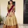 LNB 2050 Chiku Color Graceful Cotton Silk Weaving Paithani Concept Lehenga Choli Wedding, Festive, Events Expected Delivery 4-6 Working Days@2049/- Only | Bollywood Lehenga, Creative Lehenga, Designer Lehenga, Embroidered Lehenga, Lehenga, Party Wear Lehenga