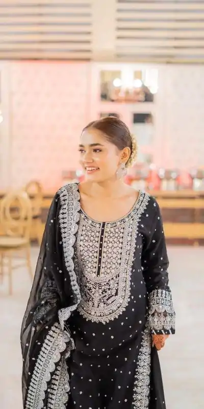 RTC 5766 Black Color Georgette Thread With Sequence Lehenga Choli Wedding, Party, Festive, Events Etc.   Expected Delivery 4-6 Working Days @2999/- | Bollywood Lehenga, Creative Lehenga, Designer Lehenga, Embroidered Lehenga, Lehenga, Party Wear Lehenga