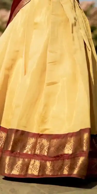 LNB 2001 Cream Color Peaceful Kanchipuram Zari Weaving Lehenga Choli Wedding, Festive, Events Expected Delivery 4-6 Working Days@2199/- Only | Bollywood Lehenga, Creative Lehenga, Designer Lehenga, Embroidered Lehenga, Lehenga, Party Wear Lehenga